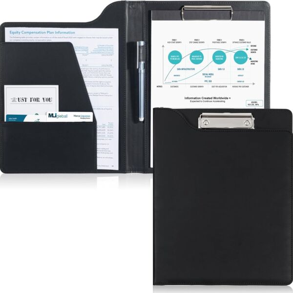 Faux Leather Clipboard Folder Portfolio Thumbnail