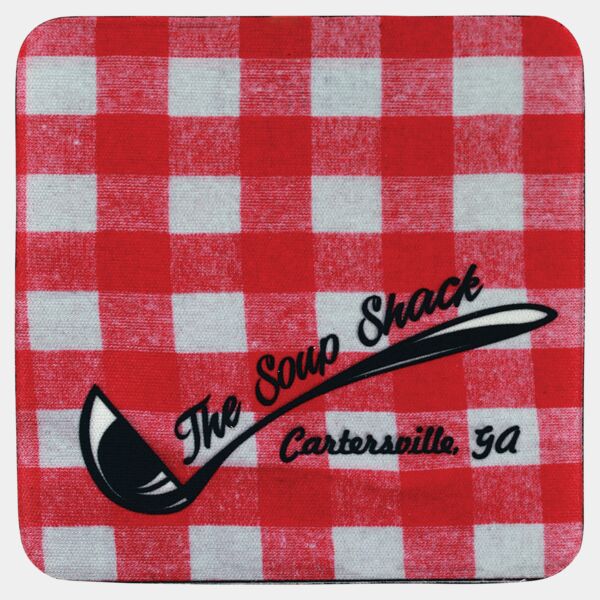 4"x4" Square Neoprene Coaster 6 Piece Set Thumbnail
